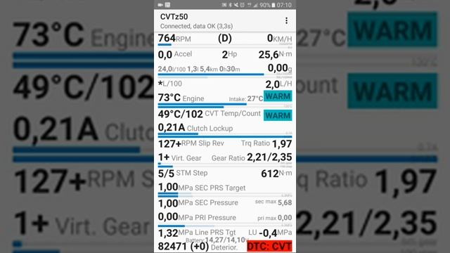 Temperatura CVT Nissan Sentra Com Obd2 E App CVTZ50