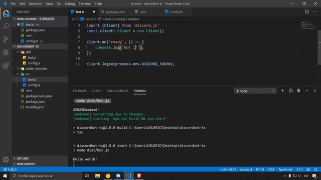 Discord & Nodejs Typescript Bot смотреть онлайн