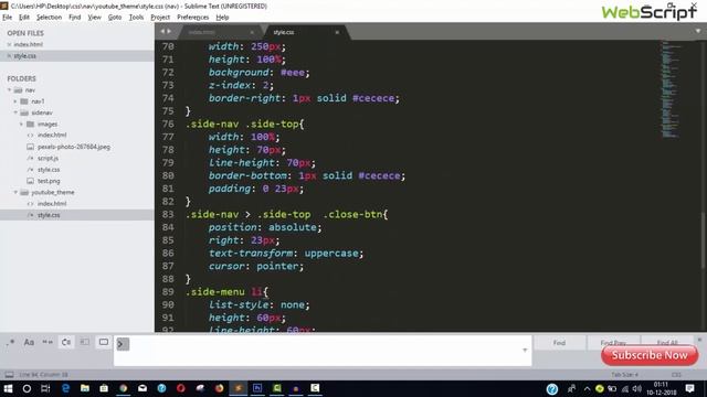 How to Create Animated Sidebar Menu using HTML 5, CSS 3 & JavaScript смотреть онлайн