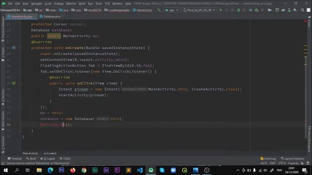 Membuat CRUD SQLite Android Studio смотреть онлайн