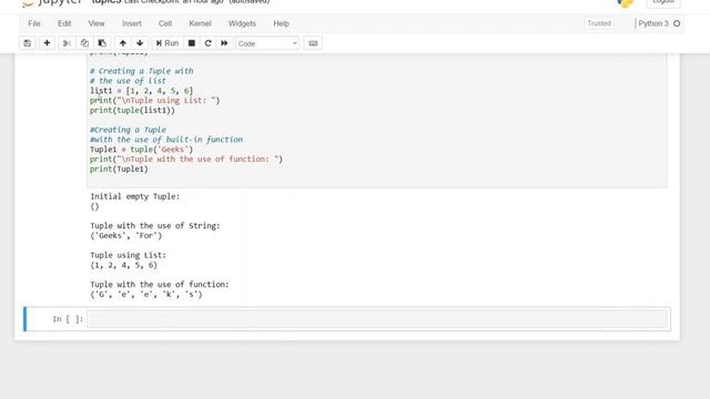 Python Tuples смотреть онлайн