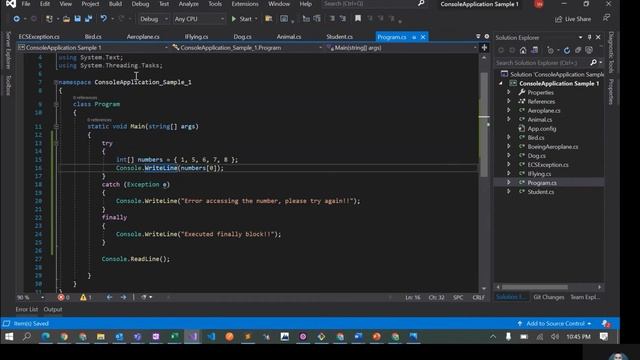 C# Hands On - Exception Handling смотреть онлайн