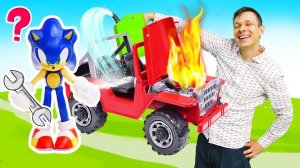Мастерская Фёдора - Соник подарил джип Доктору Эггману! Видео для мальчиков про машинки