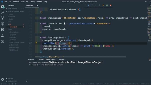 Flutter: change theme | BLoC RxDart SharedPreferences Stream смотреть онлайн