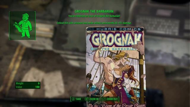 Fallout 4 Grognac The Barbarian Skill Book 1 смотреть онлайн