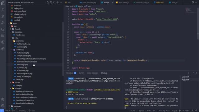 Laravel Authentication System 2023 смотреть онлайн