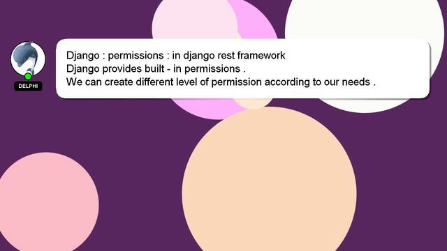 Django : permissions : in django rest framework смотреть онлайн