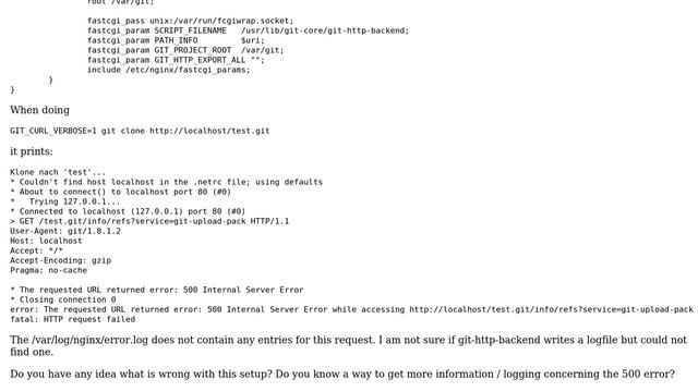 Configuration of nginx for git-http-backend on debian(-based systems) смотреть онлайн
