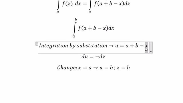 Calculus Help: Prove this integration: ∫ f(x)dx=∫ f(a+b-x)dx - Integration by substitution смотреть онлайн
