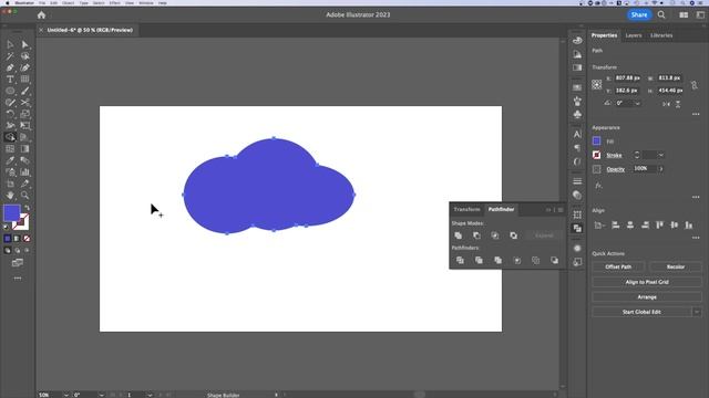 How to Merge Shapes in Illustrator смотреть онлайн