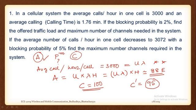 Lecture 10: WMC #Numericals#Erlang#Traffic Theory смотреть онлайн
