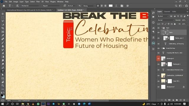 International Women's Day Poster Design In Photoshop 2022 | With Free PSD смотреть онлайн