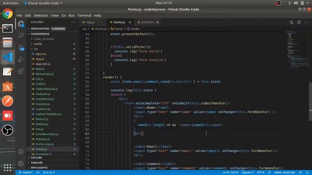 Form Validation | Part #29 | React js in Hindi tutorial смотреть онлайн