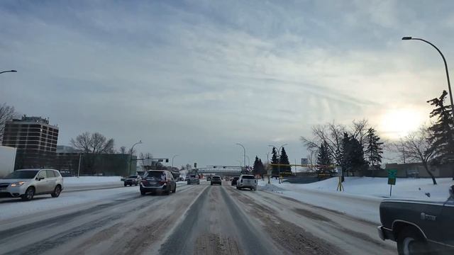 4K Drive After Snowfall West Edmonton, Canada