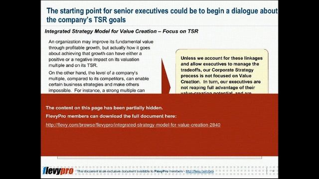Integrated Strategy Model for Value Creation смотреть онлайн