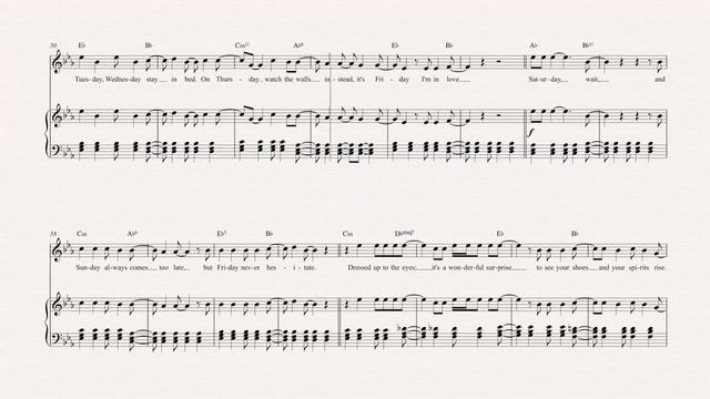 Violin - Friday I'm in Love - The Cure Sheet Music, Chords, & Vocals смотреть онлайн