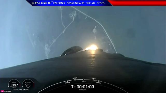 SpaceX - Falcon 9 - Starlink Group 6-39 - SLC-40 - Cape Canaveral SFS - February 25, 2024 смотреть онлайн