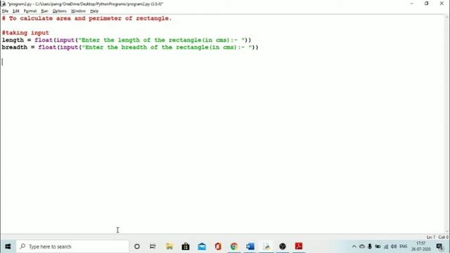 Python Programming for Beginners | Program 2 - How to find Area and Perimeter ? | Ritesh Panigrahi смотреть онлайн