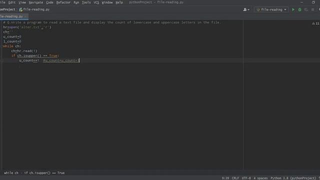 WAP to read a text file and display the count of lowercase and uppercase letters in the file. смотреть онлайн