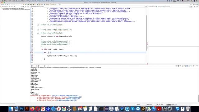040 Java Dersleri : Scanner ve next() ile kelime yazdirma смотреть онлайн