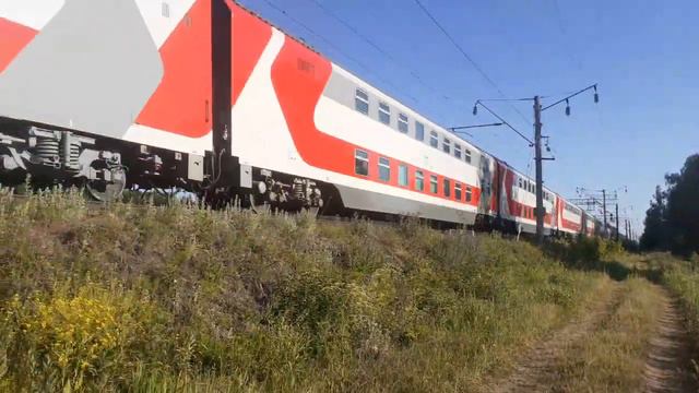 электровоз эп1м 786 с двухэтажным поездом 25 ижевск москва смотреть онлайн