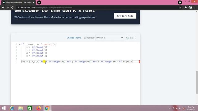 #6. List Comprehension | Python Problem | HackerRank Python Problem Solutions | #HackerRank смотреть онлайн