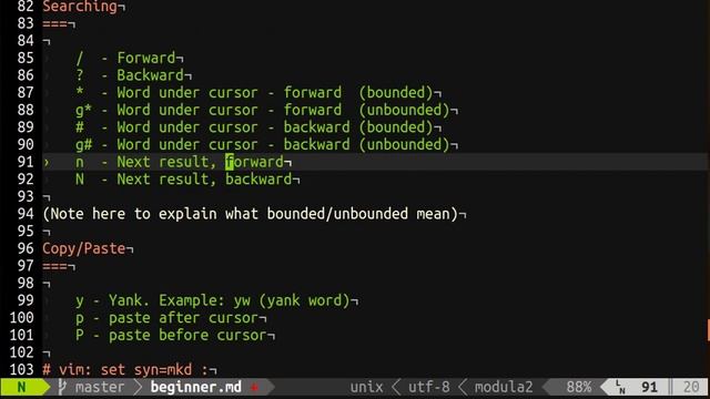 Vim Training Class 1 - Basic motions and commands смотреть онлайн