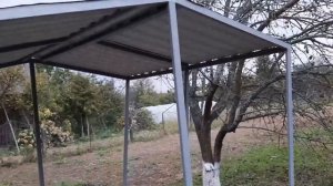 беседка из профильной трубы,своими руками