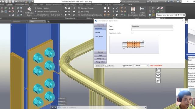 Advance steel _ How to do the Split beam and also Slice connect смотреть онлайн