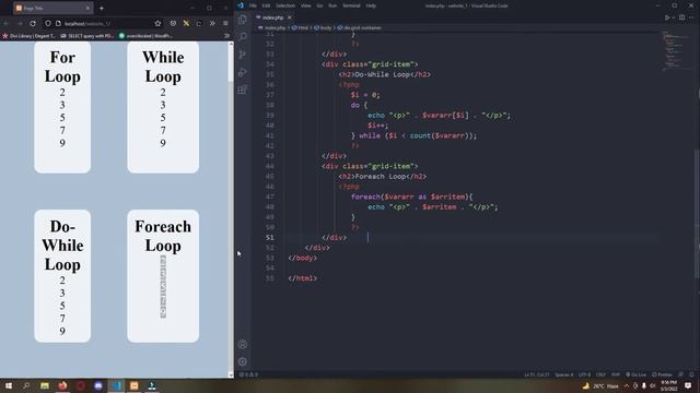 Web Development with PHP | Foreach loop structure смотреть онлайн