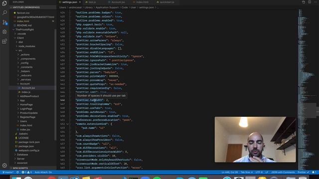VS Code Prettier Setting: prettier.tabWidth смотреть онлайн
