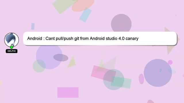 Android : Cant pull/push git from Android studio 4.0 canary смотреть онлайн