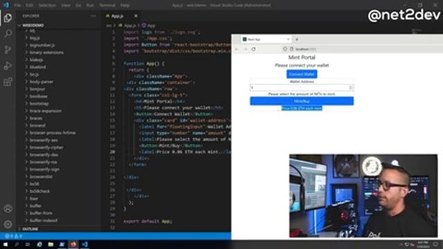 Build your first Web3 dApp - Part3 Create an NFT Mint Portal with ReactJS смотреть онлайн