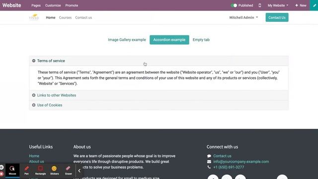 Regular behaviour of Odoo snippets смотреть онлайн
