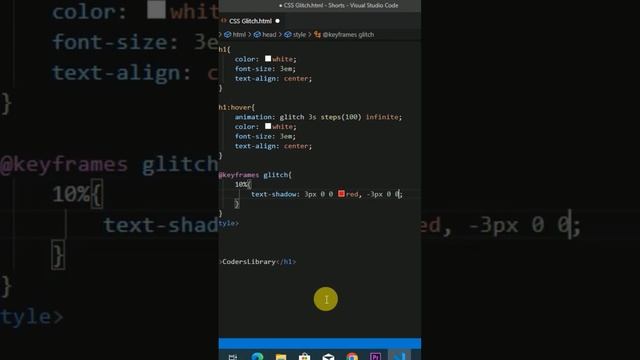 CSS Glitch Effect Text | #coderslibrary #css #cssanimation смотреть онлайн