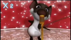 мышь танцует и поёт в золотой микрофон ,,а где прошла ты..." на разных скоростях