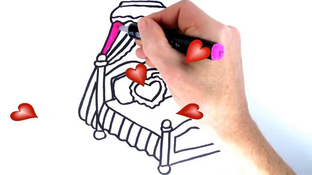 Beautiful canopy bed | Drawing for children | For kids and toddlers #75 смотреть онлайн