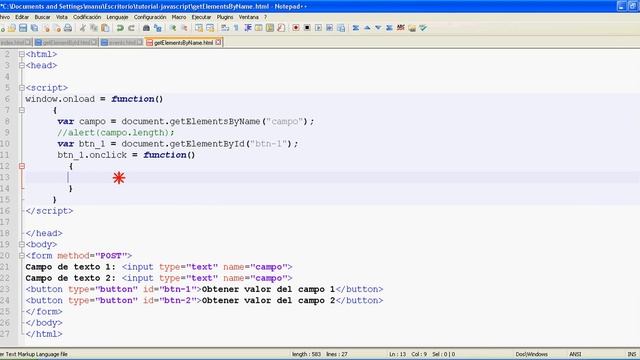 Tutorial Javascript parte 18 - getElementsByName() смотреть онлайн