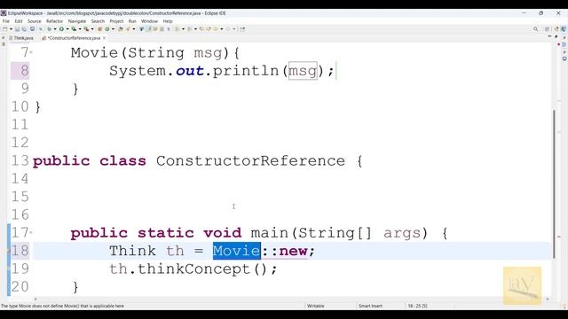 Constructor reference using double colon operator | Java concepts by Jay tutorial | java 8 features смотреть онлайн