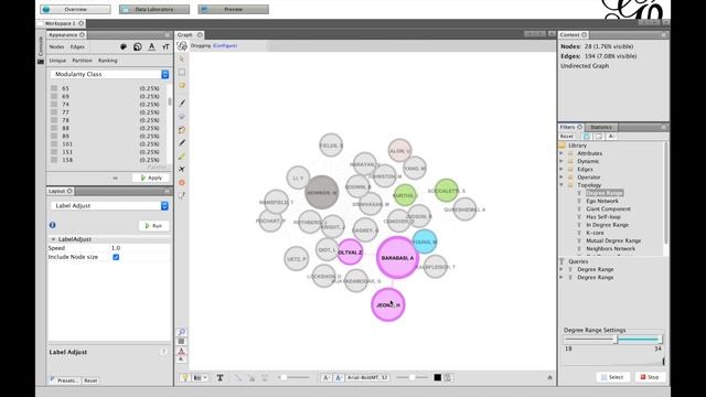 Gephi tutorial смотреть онлайн