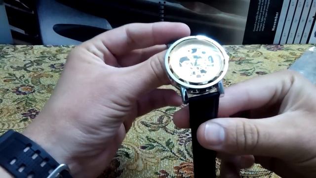 Посылка из Китая механические часы скелетоны Winner Gold смотреть онлайн