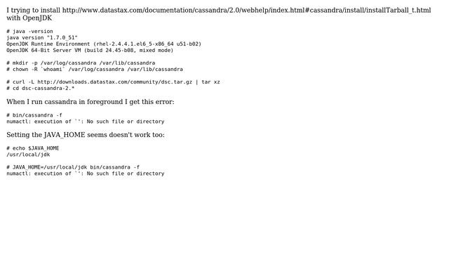 DevOps & SysAdmins: Cannot start cassandra: numactl: execution in CentOS 6 (2 Solutions!!) смотреть онлайн