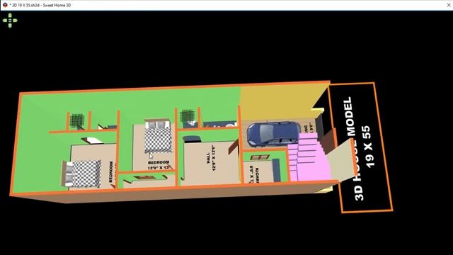 19 X 55 DUPLEX HOUSE PLAN WITH CAR OARKING 19 * 55 5बैडरूम वाला घर का नक्शा PLAN NO. GHG0333 смотреть онлайн