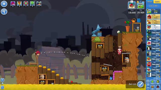 Angry Birds Friends on Facebook Little Crops of Horror Level 5 Tournament No Power Ups 3 Stars Octo смотреть онлайн