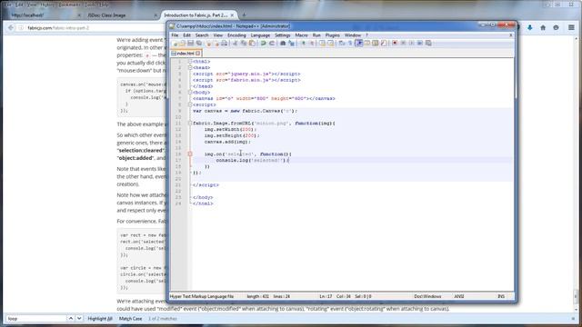 Fabric.js Tutorial - Part 5: Event смотреть онлайн