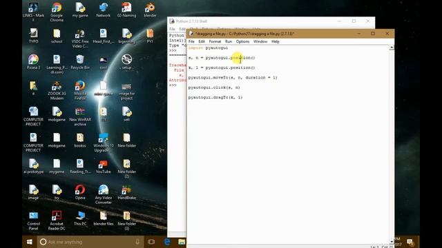 HOW TO DRAG THE FILES USING PYAUTOGUI (AMAZING MODULE OF PYTHON) смотреть онлайн