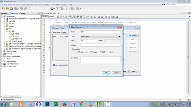create table a la base de données oracle смотреть онлайн