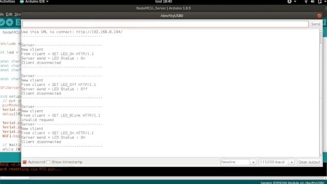 CLIENT SERVER WITH ESP2286 смотреть онлайн