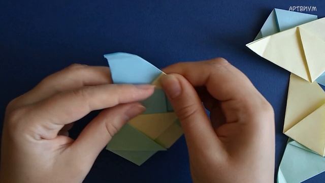 Оригами Игрушка Юла: как сделать 3 оригами вертушки из бумаги • Origami Spinning Top Easy Fidget To смотреть онлайн