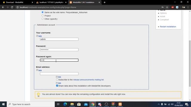 Tutorial Instalasi Mediawiki (Windows & XAMPP) смотреть онлайн